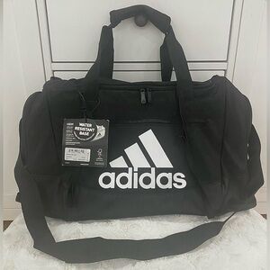 NWT ADIDAS Defender IV Small Duffel BLACK/WHITE